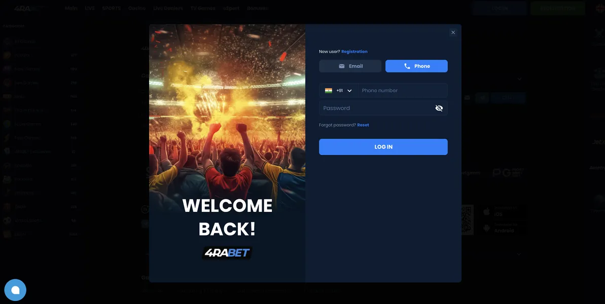 4Rabet App Login and Account Access